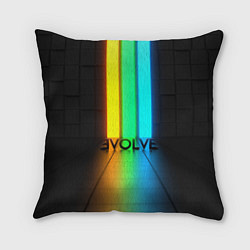 Подушка квадратная Evolve, цвет: 3D-принт