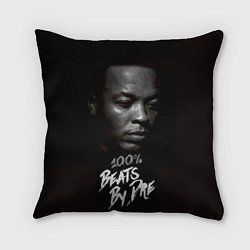 Подушка квадратная Dr. Dre: 100% Beats, цвет: 3D-принт