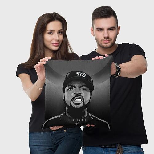 Подушка квадратная Ice Cube: Gangsta / 3D-принт – фото 3