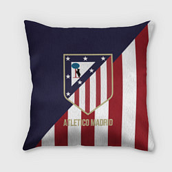 Подушка квадратная FC Atletico Madrid, цвет: 3D-принт