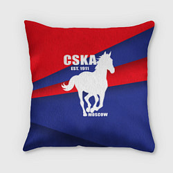 Подушка квадратная CSKA est. 1911, цвет: 3D-принт