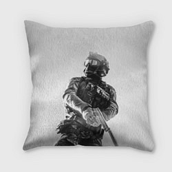 Подушка квадратная Battlefield Soldier, цвет: 3D-принт