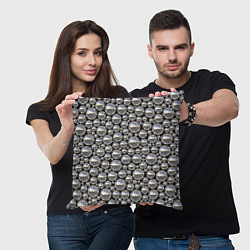 Подушка квадратная Серебряные шары, цвет: 3D-принт — фото 2