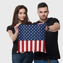 Подушка квадратная Флаг США, цвет: 3D-принт — фото 2