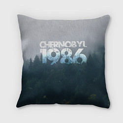 Подушка квадратная Чернобыль 1986, цвет: 3D-принт