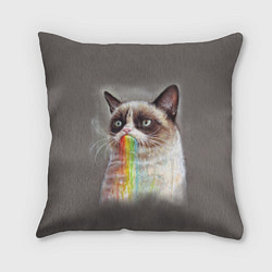 Подушка квадратная Grumpy Cat, цвет: 3D-принт