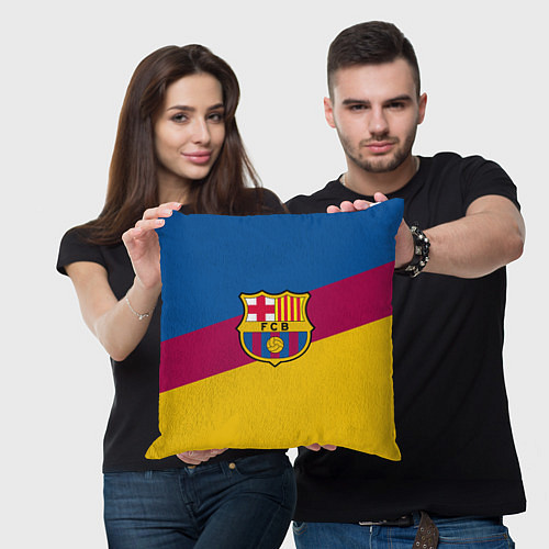 Подушка квадратная FC Barcelona 2018 Colors / 3D-принт – фото 3