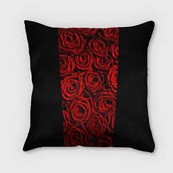 Подушка квадратная Унисекс / Красные розы, цвет: 3D-принт