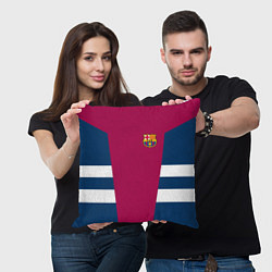 Подушка квадратная Barcelona FC: Vintage 2018, цвет: 3D-принт — фото 2