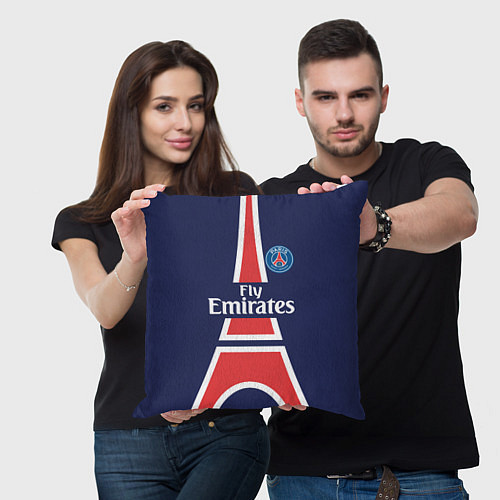 Подушка квадратная FC PSG: Paris Original / 3D-принт – фото 3