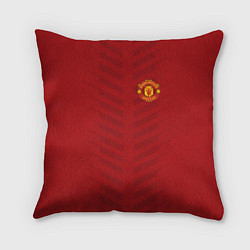 Подушка квадратная Manchester United: Red Lines, цвет: 3D-принт