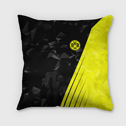 Подушка квадратная FC Borussia Dortmund: Abstract, цвет: 3D-принт