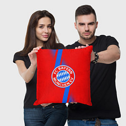 Подушка квадратная FC Bayern: Storm, цвет: 3D-принт — фото 2