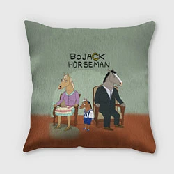 Подушка квадратная BoJack Horseman, цвет: 3D-принт
