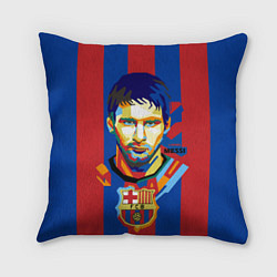Подушка квадратная Lionel Messi, цвет: 3D-принт