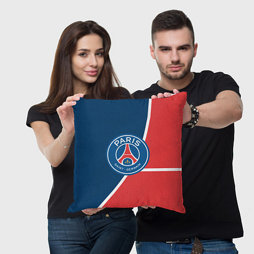 Подушка квадратная FC PSG: France / 3D-принт – фото 3