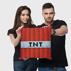 Подушка квадратная Minecraft: TNT, цвет: 3D-принт — фото 2