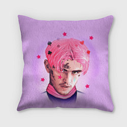 Подушка квадратная Lil Peep: Pink Edition, цвет: 3D-принт