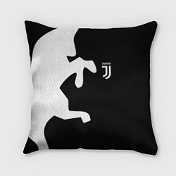 Подушка квадратная FC Juventus Bull, цвет: 3D-принт