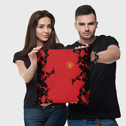 Подушка квадратная FC Manchester United: Red Original, цвет: 3D-принт — фото 2
