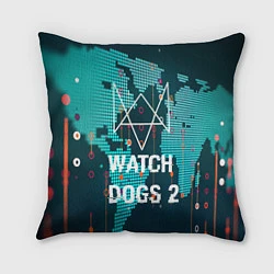 Подушка квадратная Watch Dogs 2: Network Hack, цвет: 3D-принт