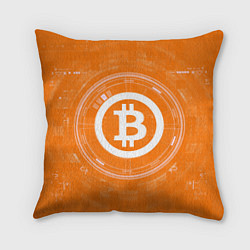 Подушка квадратная Bitcoin Tech, цвет: 3D-принт