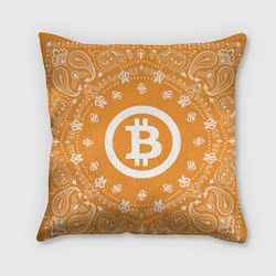 Подушка квадратная Bitcoin Mandala, цвет: 3D-принт