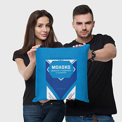 Подушка квадратная Молоко сгущенное, цвет: 3D-принт — фото 2