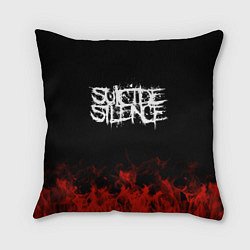 Подушка квадратная Suicide Silence: Red Flame, цвет: 3D-принт