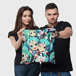 Подушка квадратная Vocaloid, цвет: 3D-принт — фото 2
