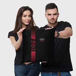 Подушка квадратная Audi: Black Sport, цвет: 3D-принт — фото 2