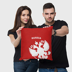 Подушка квадратная Russia: Red & White, цвет: 3D-принт — фото 2