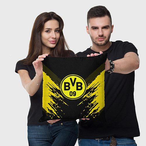 Подушка квадратная Borussia FC: Sport Fashion / 3D-принт – фото 3