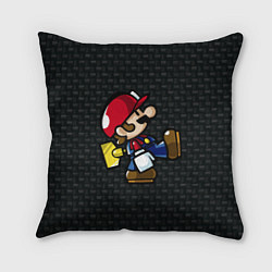 Подушка квадратная Super Mario: Black Brick, цвет: 3D-принт