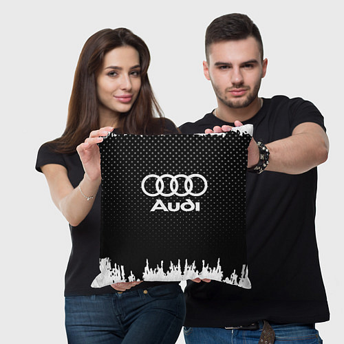 Подушка квадратная Audi: Black Side / 3D-принт – фото 3