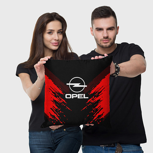 Подушка квадратная Opel: Red Anger / 3D-принт – фото 3