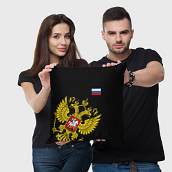 Подушка квадратная Флаг и Герб России, цвет: 3D-принт — фото 2