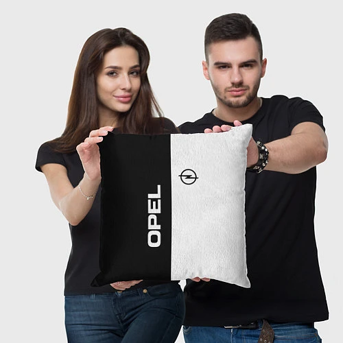 Подушка квадратная Opel B&W / 3D-принт – фото 3