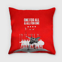 Подушка квадратная One for all & all for one