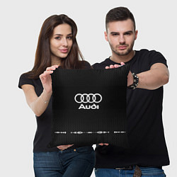 Подушка квадратная Audi: Black Abstract цвета 3D-принт — фото 2