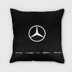 Подушка квадратная Mercedes: Black Abstract, цвет: 3D-принт