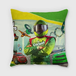 Подушка квадратная GTA V: Online Racer, цвет: 3D-принт