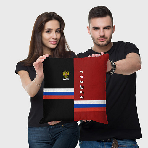 Подушка квадратная Tyumen, Russia / 3D-принт – фото 3