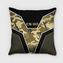 Подушка квадратная CS:GO Khaki Camo, цвет: 3D-принт