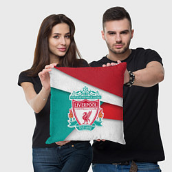 Подушка квадратная FC Liverpool, цвет: 3D-принт — фото 2