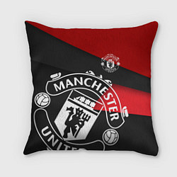 Подушка квадратная FC Man United: Exclusive, цвет: 3D-принт