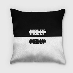 Подушка квадратная Molly: Black & White, цвет: 3D-принт
