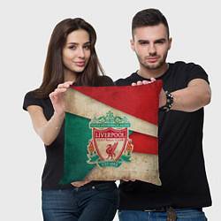 Подушка квадратная FC Liverpool: Old Style, цвет: 3D-принт — фото 2