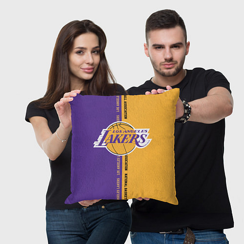 Подушка квадратная NBA: LA Lakers / 3D-принт – фото 3