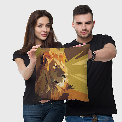 Подушка квадратная Король лев / 3D-принт – фото 3